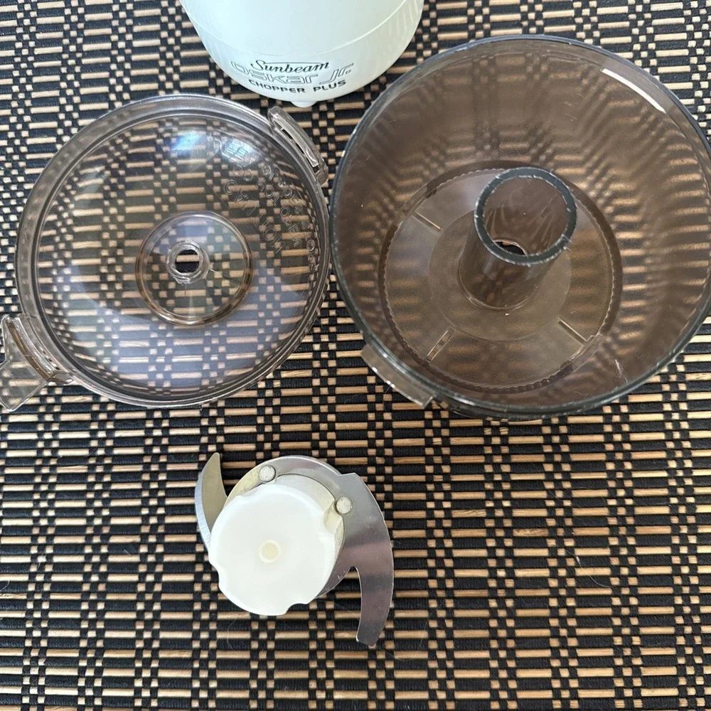 Vtg Sunbeam Oskar Jr Plus 14131 Food Processor Chopper Bowl Blade France Tested